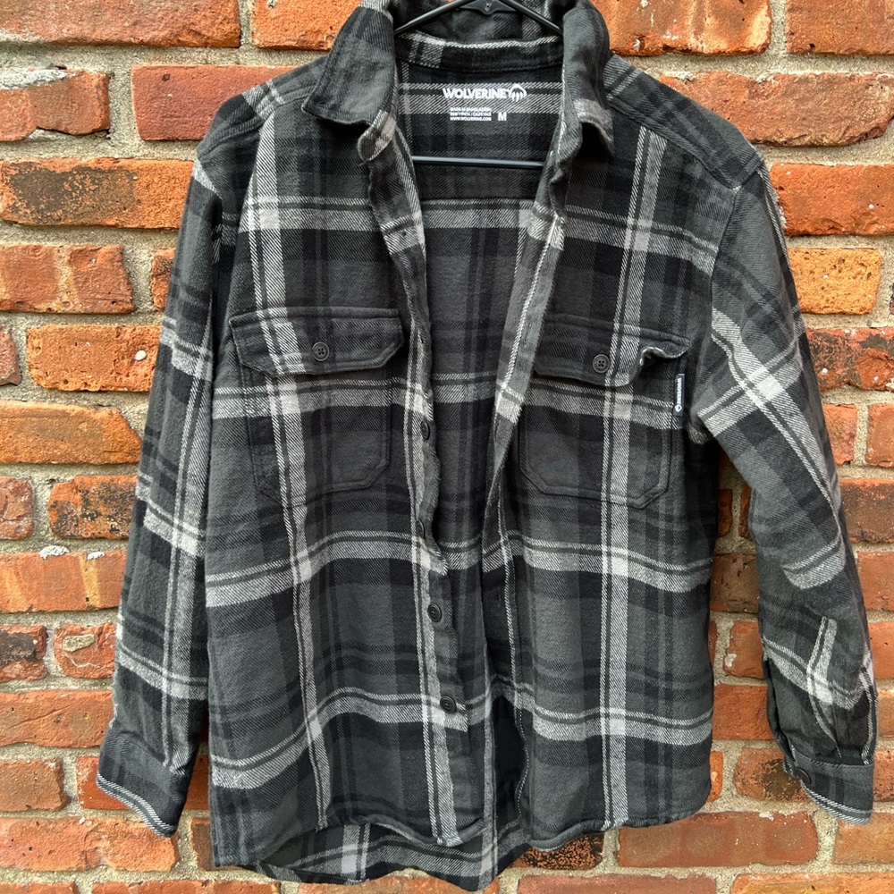 Gray, Black, and White Thick Heavyweight Flannel